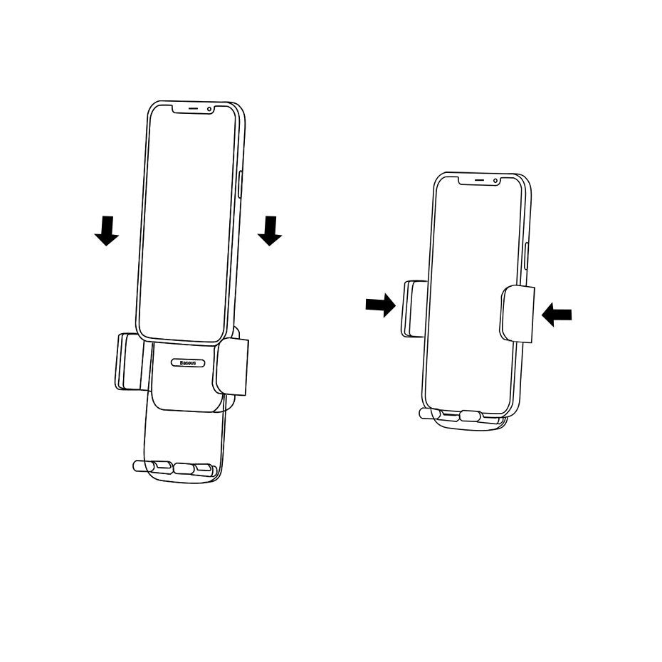 Baseus 2in1 bilholder til cockpit og ventilationsgrill sort (SUYK000001)