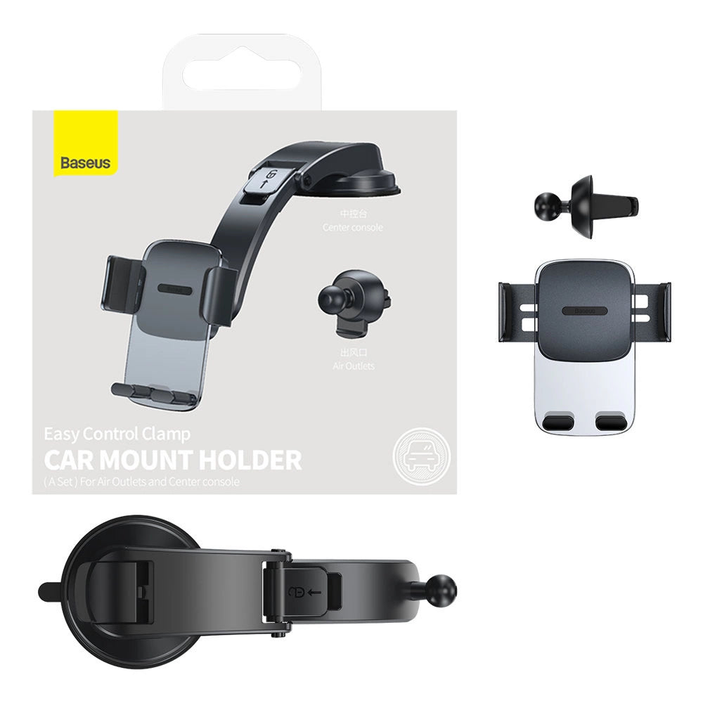 Baseus 2in1 bilholder til cockpit og ventilationsgrill sort (SUYK000001)