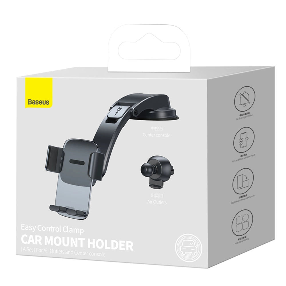 Baseus 2in1 bilholder til cockpit og ventilationsgrill sort (SUYK000001)