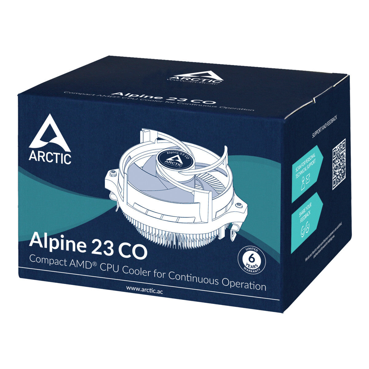 ARCTIC Alpine 23 CO Processor Luftkøler 9 cm Aluminium, Sort 1 stk