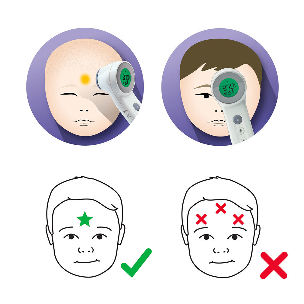 Braun BNT400WE No touch + touch Termometer Sølv Hvid