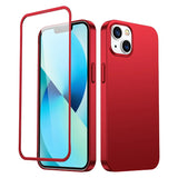 Joyroom 360 Full Case forside og bagside til iPhone 13 + skærmbeskytter af hærdet glas rød (JR-BP927 rød)
