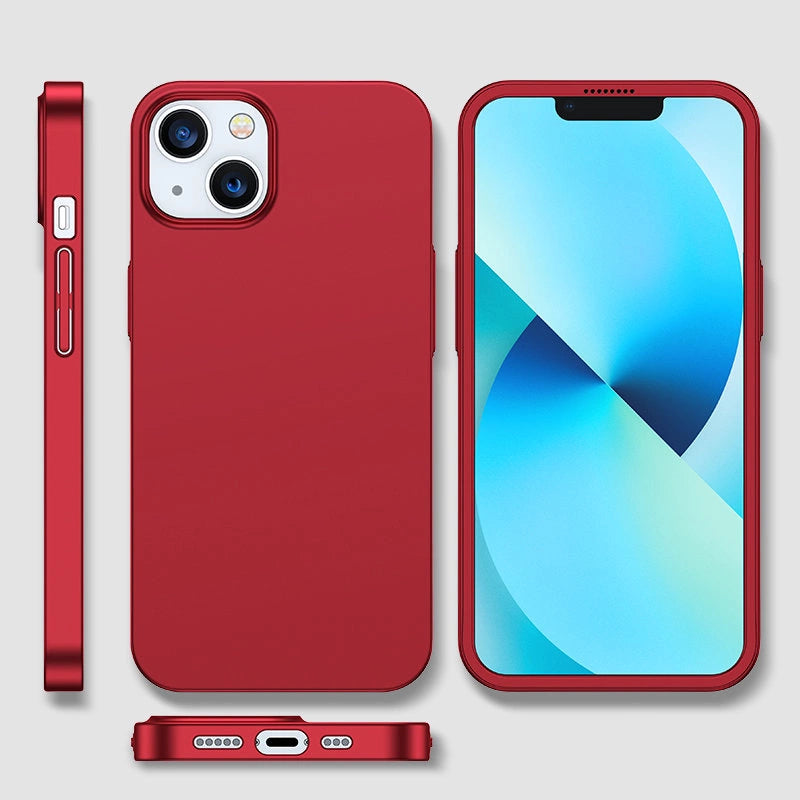 Joyroom 360 Full Case forside og bagside til iPhone 13 + skærmbeskytter af hærdet glas rød (JR-BP927 rød)