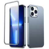 Joyroom 360 Full Case forside og bagside til iPhone 13 Pro Max + skærmbeskytter af hærdet glas grå (JR-BP928 tranish)