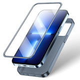Joyroom 360 Full Case forside og bagside til iPhone 13 Pro Max + skærmbeskytter af hærdet glas grå (JR-BP928 tranish)