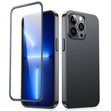 Joyroom 360 Full Case forside og bagside til iPhone 13 Pro + skærmbeskytter af hærdet glas sort (JR-BP935 sort)