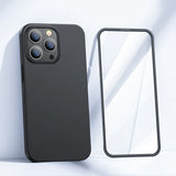 Joyroom 360 Full Case forside og bagside til iPhone 13 Pro + skærmbeskytter af hærdet glas sort (JR-BP935 sort)