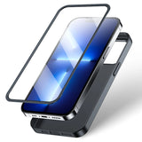 Joyroom 360 Full Case forside og bagside til iPhone 13 Pro + skærmbeskytter af hærdet glas sort (JR-BP935 sort)