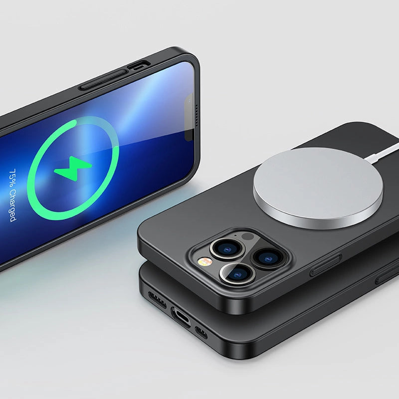 Joyroom 360 Full Case forside og bagside til iPhone 13 Pro + skærmbeskytter af hærdet glas sort (JR-BP935 sort)