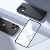 Joyroom 360 Full Case forside og bagside til iPhone 13 Pro + skærmbeskytter af hærdet glas sort (JR-BP935 sort)