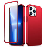 Joyroom 360 Full Case forside og bagside til iPhone 13 Pro + skærmbeskytter af hærdet glas rød (JR-BP935 rød)