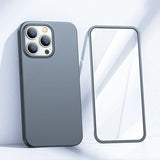 Joyroom 360 Full Case forside og bagside til iPhone 13 Pro + skærmbeskytter af hærdet glas grå (JR-BP935 tranish)