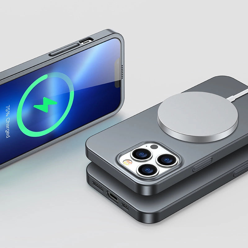 Joyroom 360 Full Case forside og bagside til iPhone 13 Pro + skærmbeskytter af hærdet glas grå (JR-BP935 tranish)