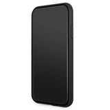 AMG AMHCN61GSEBK iPhone 11 6.1 " sort / sort hårdkasse Læder Debossed Lines