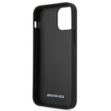 AMG AMHCP12LDOLBK iPhone 12 Pro Max 6,7" sort/sort hårdkasse læder Hot Stamped