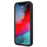 AMG AMHCP12SGSEBK iPhone 12 mini 5,4" sort/sort hårdkasse Læder Debossed Lines