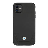 Etui BMW BMHCN61RSWPK iPhone 11 6,1" / Xr sort/sort hårdkasse Læder Perforeret