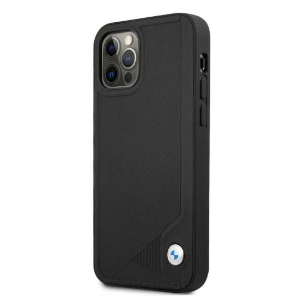 Etui BMW BMHCP12LRCDPK iPhone 12 Pro Max 6,7" sort/sort hårdkasse læder Deboss