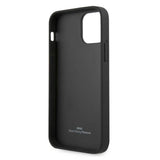 Etui BMW BMHCP12LRSCSK iPhone 12 Pro Max 6,7" sort/sort hårdkasse læder perforeret sider