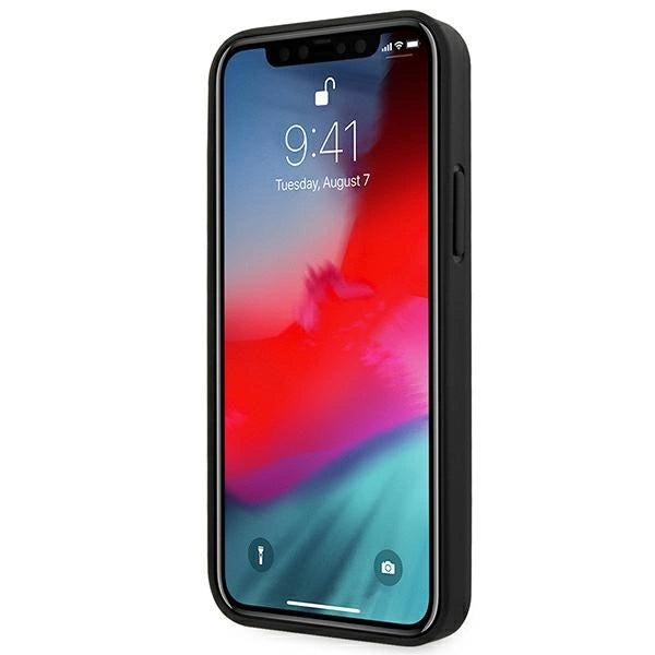 Etui BMW BMHCP12LRSPPK iPhone 12 Pro Max 6,7" sort/sort hårdkasse læder Curve perforeret