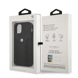 Etui BMW BMHCP12LRSPPK iPhone 12 Pro Max 6,7" sort/sort hårdkasse læder Curve perforeret