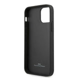 Etui BMW BMHCP12MRSCSK iPhone 12/12 Pro 6,1" sort/sort hårdkasse læder perforeret sider