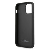 Etui BMW BMHCP12MRSPPK iPhone 12/12 Pro 6,1" sort/sort hårdkasse læder Curve Perforeret