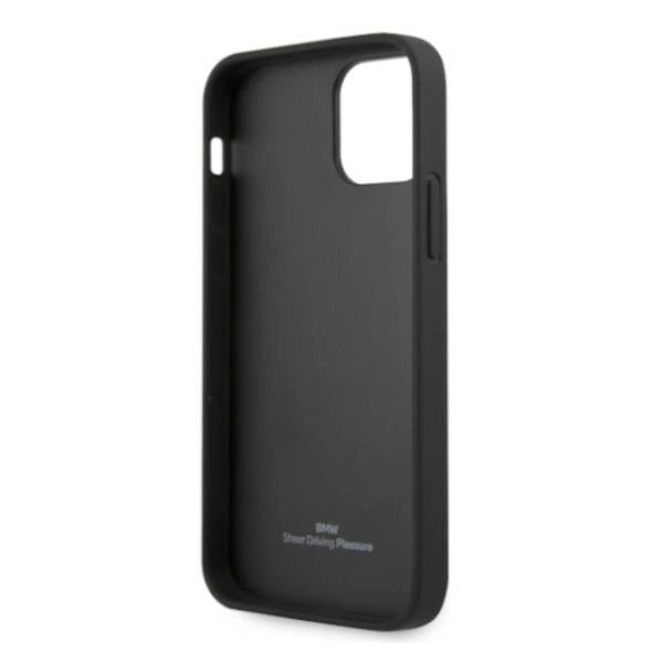 Etui BMW BMHCP12MRSWPK iPhone 12/12 Pro 6,1" sort/sort hårdkasse Læder Perforeret
