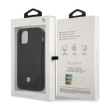 Etui BMW BMHCP12MRSWPK iPhone 12/12 Pro 6,1" sort/sort hårdkasse Læder Perforeret