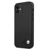 Etui BMW BMHCP12SRCDPK iPhone 12 mini 5,4 "sort/sort hårdkasse læder Deboss