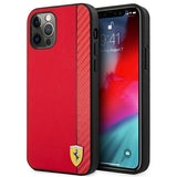 Ferrari FESAXHCP12LRE iPhone 12 Pro Max 6.7" rød/rød hardcase On Track Carbon Stripe