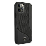 Mercedes MEHCP12LCDOBK iPhone 12 Pro Max 6,7" sort/sort hårdkasse Ledret perforeret område