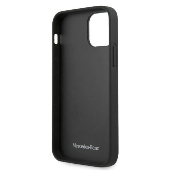 Mercedes MEHCP12LCDOBK iPhone 12 Pro Max 6,7" sort/sort hårdkasse Ledret perforeret område