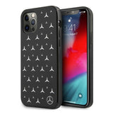 Mercedes MEHCP12LESPBK iPhone 12 Pro Max 6,7" sort/sort hårdkasse Silver Stars mønster