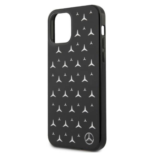 Mercedes MEHCP12LESPBK iPhone 12 Pro Max 6,7" sort/sort hårdkasse Silver Stars mønster