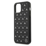 Mercedes MEHCP12LESPBK iPhone 12 Pro Max 6,7" sort/sort hårdkasse Silver Stars mønster