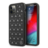 Mercedes MEHCP12MESPBK iPhone 12/12 Pro 6,1" sort/sort hardcase Silver Stars mønster