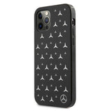 Mercedes MEHCP12MESPBK iPhone 12/12 Pro 6,1" sort/sort hardcase Silver Stars mønster