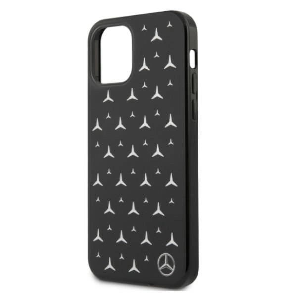 Mercedes MEHCP12MESPBK iPhone 12/12 Pro 6,1" sort/sort hardcase Silver Stars mønster