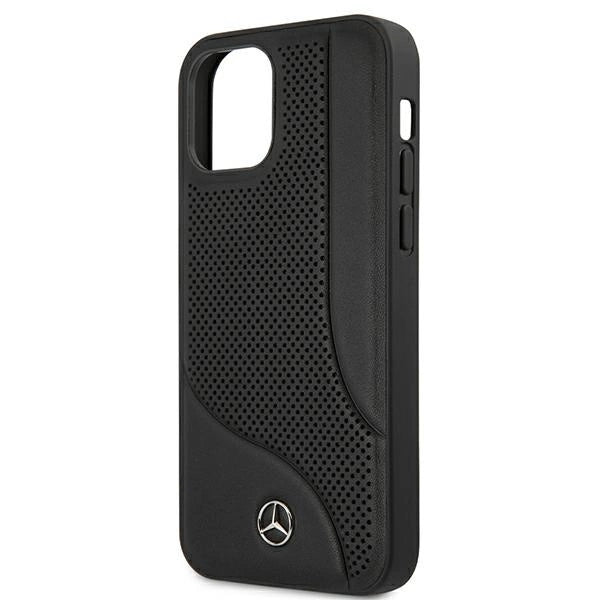 Mercedes MEHCP12SCDOBK iPhone 12 mini 5,4 "sort/sort hårdkasse læder perforeret område