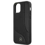Mercedes MEHCP12SCDOBK iPhone 12 mini 5,4 "sort/sort hårdkasse læder perforeret område