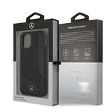 Mercedes MEHCP12SCDOBK iPhone 12 mini 5,4 "sort/sort hårdkasse læder perforeret område