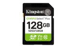 Kingston Technology 128 GB SDXC Canvas Select Plus Gen3 150 MB/s C10 UHS-I U1 V10
