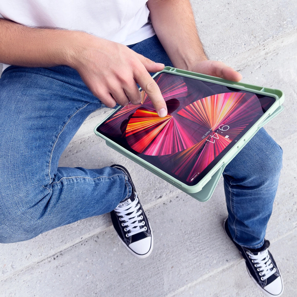 Stand Tablet Case Smart Cover case til iPad Pro 12.9 '' 2021/2020 med standfunktion grøn