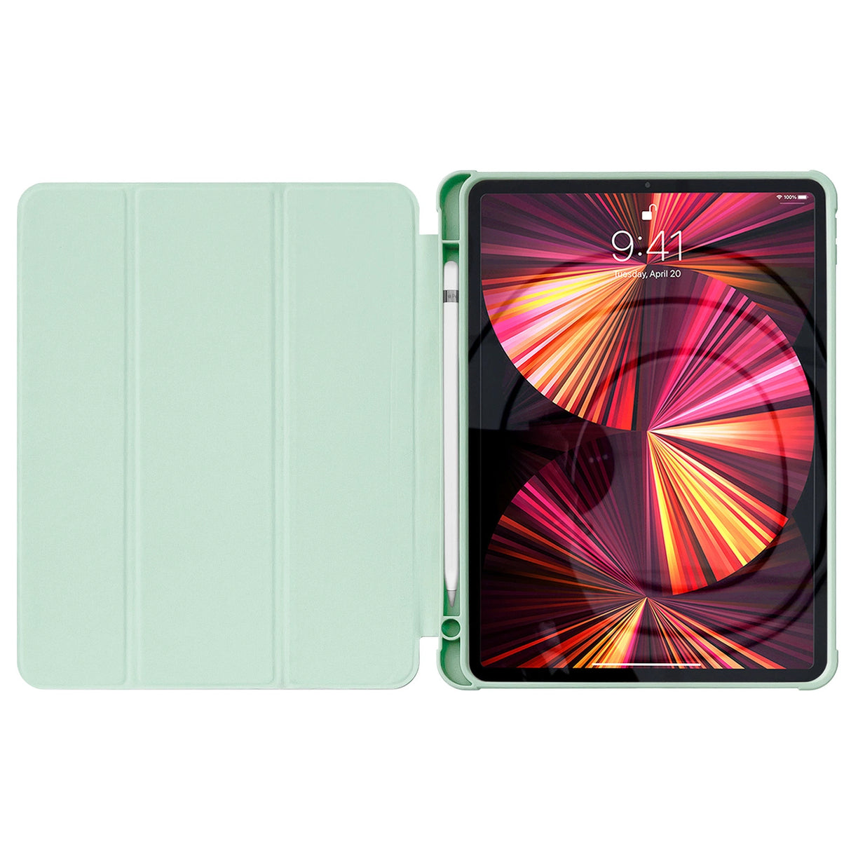 Stand Tablet Case Smart Cover case til iPad Pro 12.9 '' 2021/2020 med standfunktion grøn