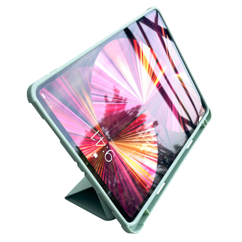 Stand Tablet Case Smart Cover case til iPad Pro 12.9 '' 2021/2020 med standfunktion grøn