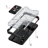 Crystal Ring Case Kickstand Tough Rugged Cover til iPhone XS Max rød
