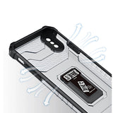 Crystal Ring Case Kickstand Tough Rugged Cover til iPhone XS Max rød