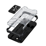 Crystal Ring Case Kickstand Tough Rugged Cover til iPhone 12 mini sort
