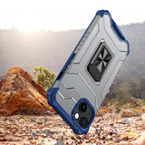 Crystal Ring Case Kickstand Tough Rugged Cover til iPhone 12 mini blå